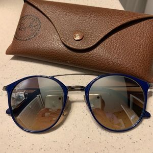 Ray Ban mirrored blue sunglasses